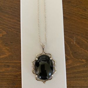 Black Onyx & 925 Sterling Necklace